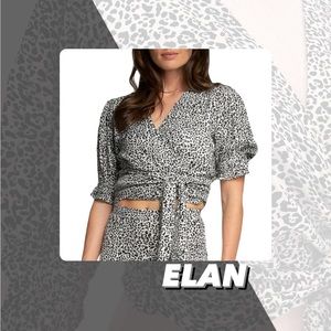 NWT Elan Cropped Wrap Top